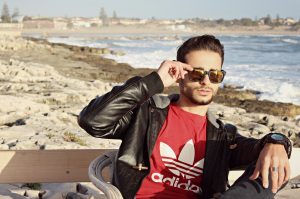 CORRADO FIRERA, PURE LEATHER JACKET, ADIDAS, CASUAL OUTFIT, RAYBAN