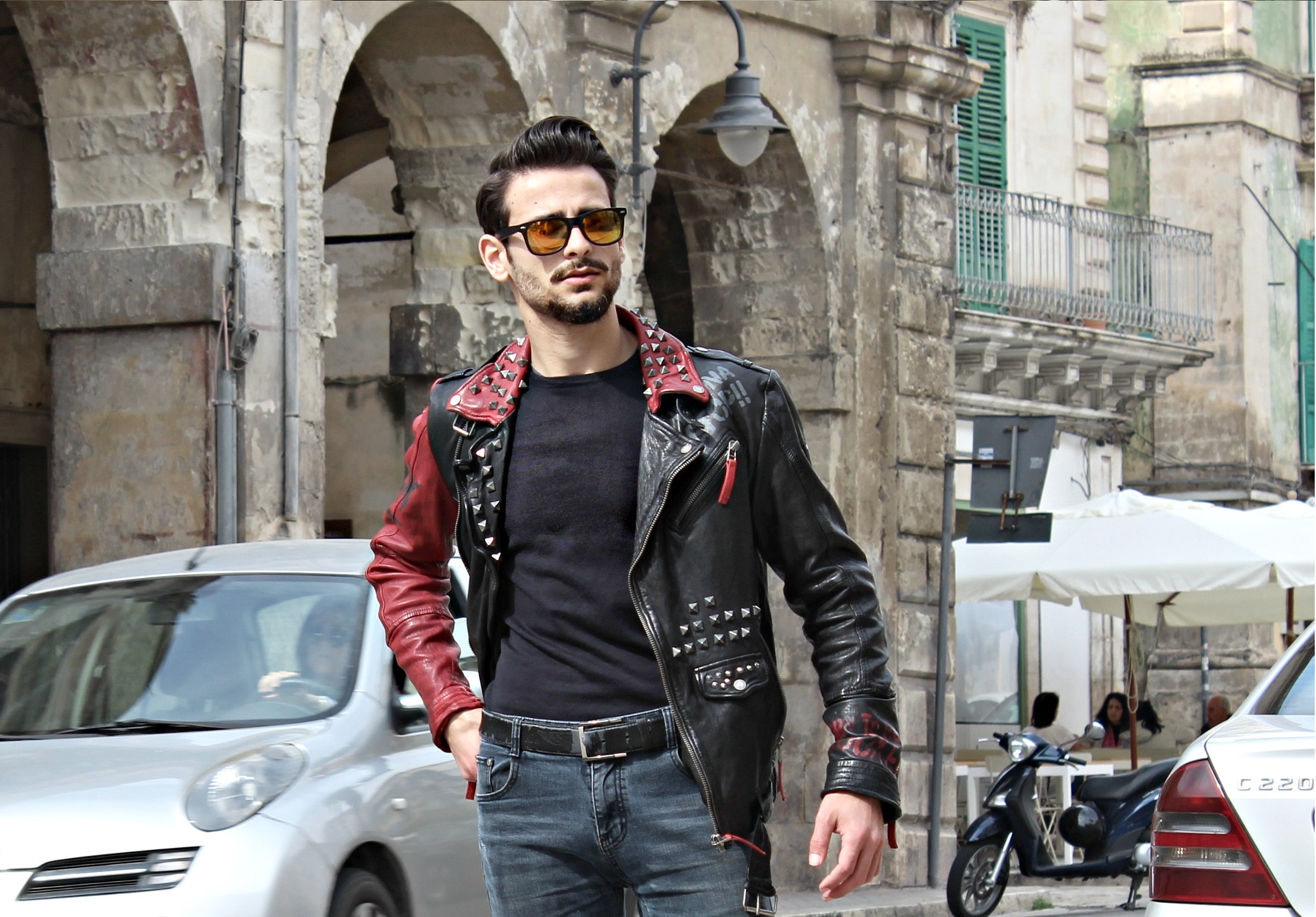 CORRADO FIRERA, GIACCA IN PELLE, LEATHER JACKET, FREAKY NATION