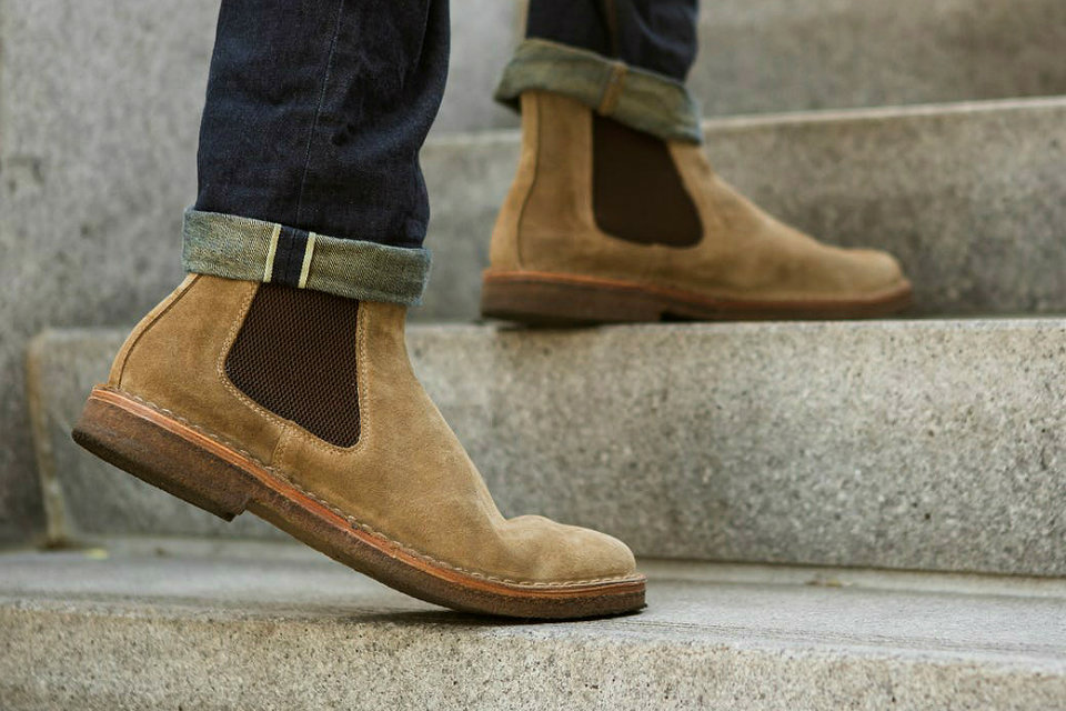 chelsea boots, baige