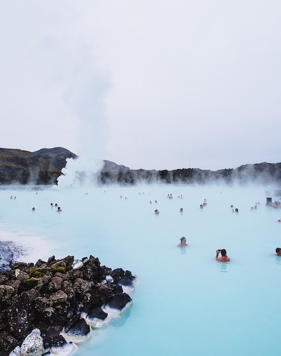 The Blue Lagoon hotspring in Iceland 