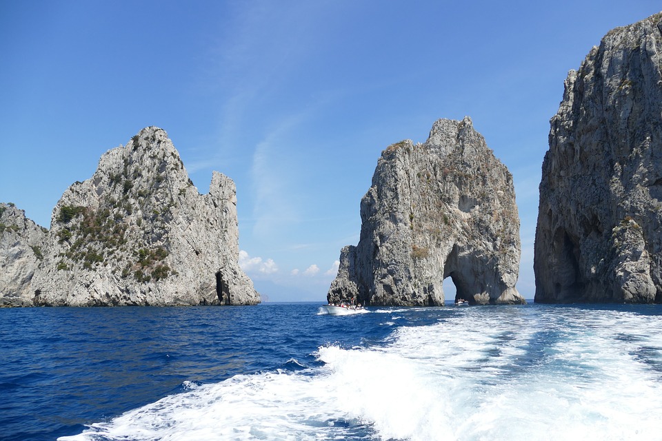 Stunning rock formations off the coast of Capri