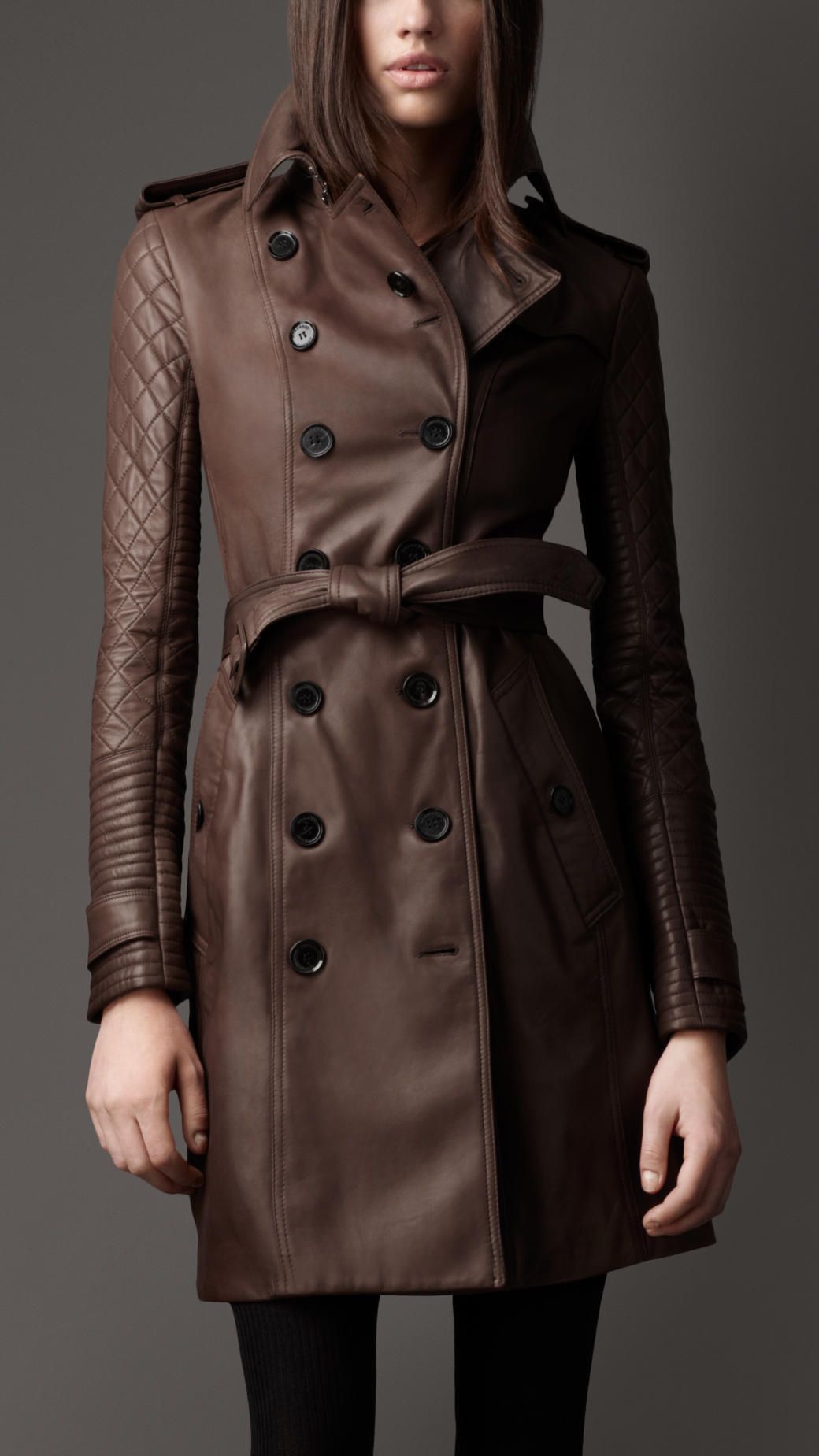 cappotto trench marrone donna