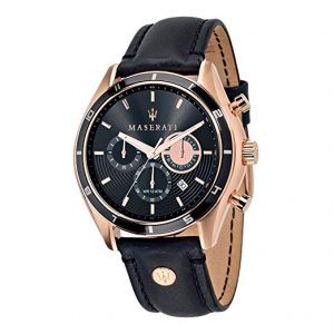 Maserati Orologio da Uomo Cronografo al Quarzo con Cinturino in Pelle – R8871624001, orologi maserati uomo