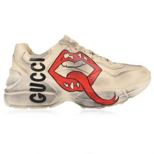 GUCCI "RHYTON LIPS" IN PELLE 50MM - gucci shoes high top