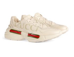 GUCCI SNEAKERS "RHYTON" IN PELLE 50MM, scarpe gucci da donna