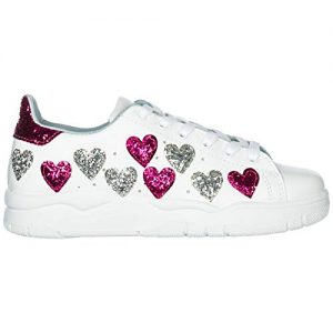 Chiara Ferragni Sneakers White Hearts FX/Silver 3 CF2070-A Nuova Collezione A/I 2018-19