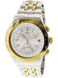 Swatch Orologio Cronografo Quarzo Uomo con Cinturino in Acciaio Inox YOS458G