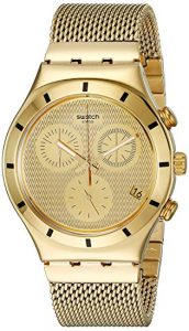 Swatch Orologio Cronografo Quarzo Unisex con Cinturino in Acciaio Inox YCG410GA