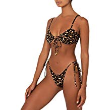 Sunnyuk Costumi da Bagno Donna Leopardo Ragazza Due Pezzi Brasiliana Sexy Bikini Caldo Donna Mare Push up Perizoma Bikini Donna Mare Calzedonia Push up Bikini