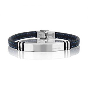 Gioiello BREIL collezione SAVAGE, BRACCIALE da UOMO in ACCIAIO E SILICONE misura 22CM - TJ1974, bracciali uomo