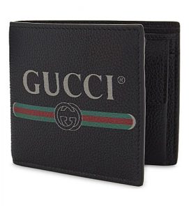 Portafogli per uomo, gucci in pelle nera