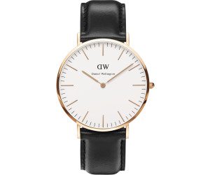 Daniel Wellington DW00100127 Orologio Unisex con cinturino in pelle, Nero