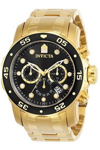 Invicta 0072 Pro Diver - Scuba Orologio da Uomo acciaio inossidabile Quarzo quadrante nero
