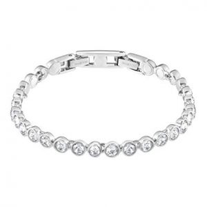 Swarovski Bracciale Tennis, Cristallo Bianco, Rodiato, da Donna
