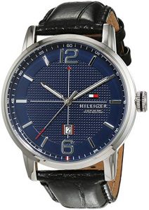 Tommy Hilfiger Orologio da polso al quarzo 1791216, da uomo, analogico, casual e sportivo, in acciaio inox, cinturino in pelle
