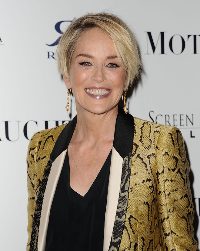 sharon stone, capelli donna, capelli signora sui 40 anni, capelli donna 50 anni, capelli corti