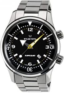 Orologio Wyler Vetta SUBACQUEA WV0133 Al quarzo (batteria) Acciaio Quandrante Nero Cinturino Acciaio