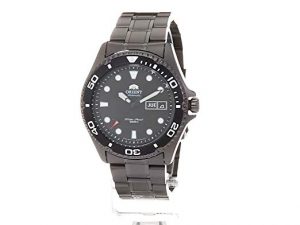 Orient Men's Ray Raven II 41.5mm Grey Steel Bracelet & Case Automatic Black Dial Analog Watch FAA02003B9
