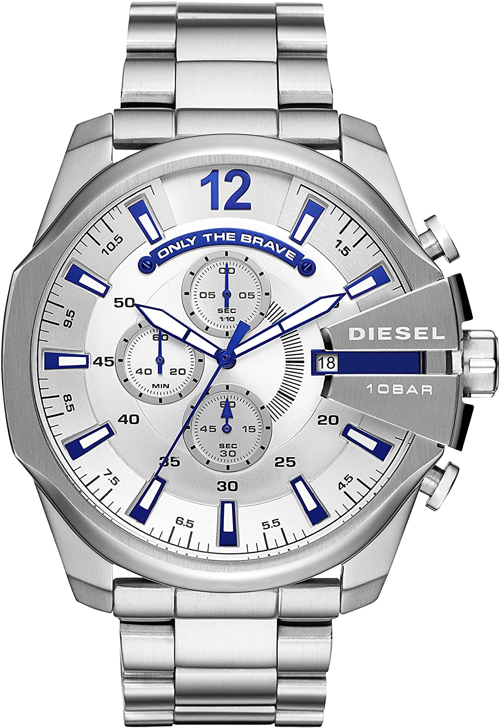 Diesel Orologio Cronografo Quarzo Uomo con Cinturino in Acciaio Inox DZ4477
