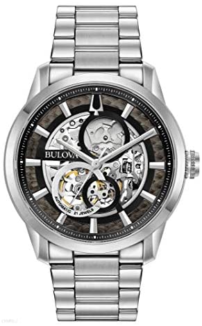 Bulova Orologio Analogico Automatico Uomo con Cinturino in Acciaio Inox 96A208