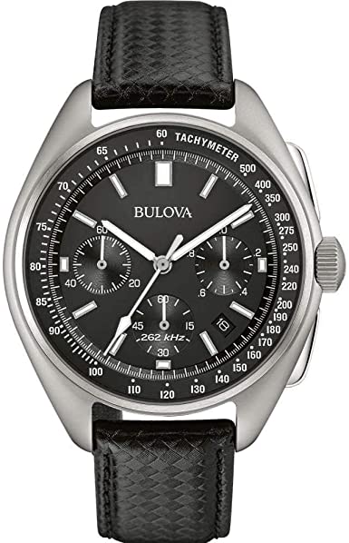 Bulova uomo cinturino in pelle luna orologio