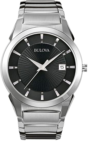 Bulova Orologio Analogico Quarzo Uomo con Cinturino in Acciaio Inox 96B149