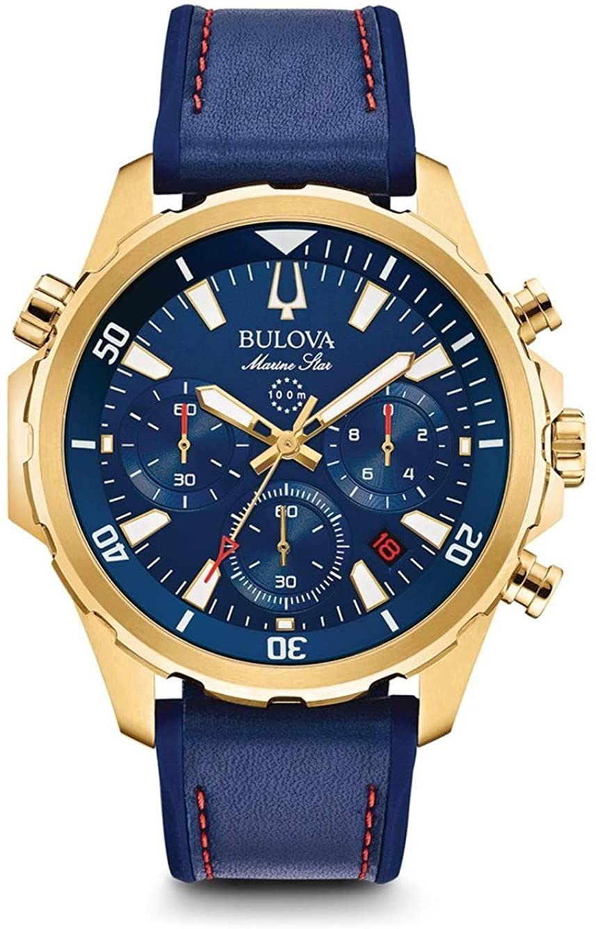 Bulova Orologio Cronografo Quarzo Uomo con Cinturino in Silicone 97B168
