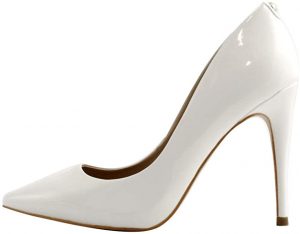 Guess Decollete Donna OKLEY 3 Tacco Cm 10 Leather White, SCARPE CON TACCO