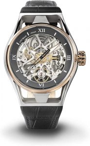 Orologio Uomo Automatico Skeleton Montecristo Rose Nero Locman
