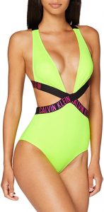 Calvin Klein Plunge One Piece-n Reggiseno Bikini Donna