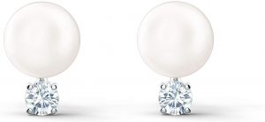 Swarovski Orecchini Treasure Pearl, Bianco, Placcato Rodio
