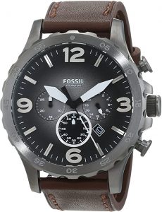 Fossil Orologio Cronografo Quarzo Uomo con Cinturino in Pelle JR1424, orologi militari
