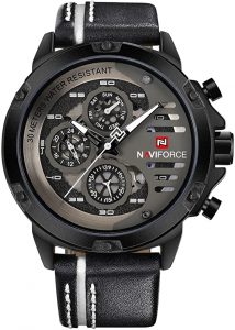 NAVIFORCE Orologi Militari Sportivi da Uomo Orologio da Polso al Quarzo in Pelle Impermeabile Alla Moda, orologi militari
