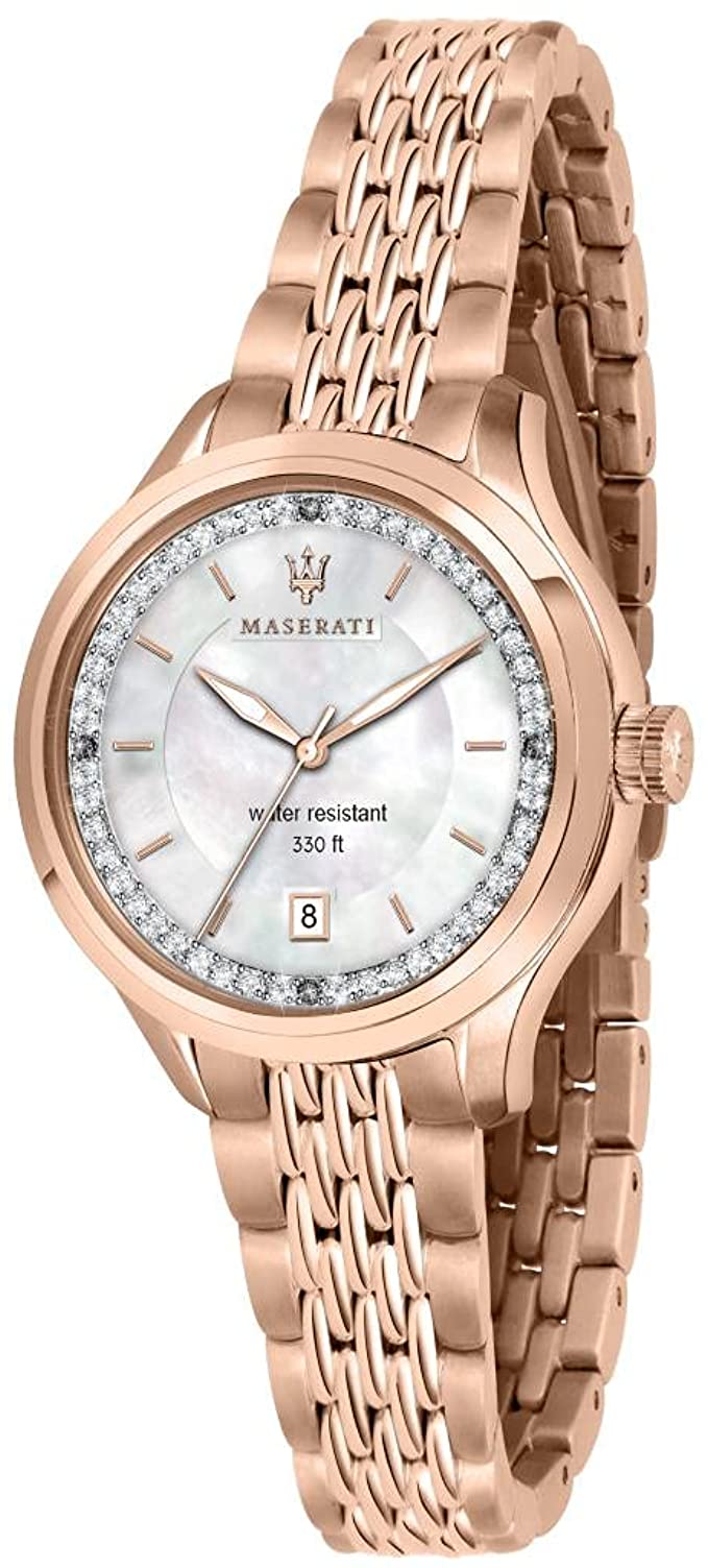 Orologio da donna, Collezione TRAGUARDO, in Acciaio, PVD Oro rosa, Cristalli - R8853112514
