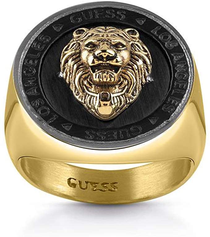 Guess Lion Head 32012922 - Anello da uomo in acciaio INOX
