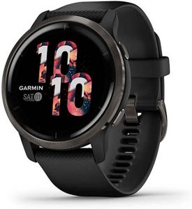 Garmin Venu 2 - Smartwatch ultra-brillante, Display AMOLED, 45mm, GPS, Cardio, SpO2, Workout HIIT, Garmin Coach, Garmin Pay, Musica (Slate & Black)

