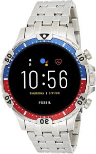 Fossil Smartwatch Touchscreen Connected Uomo con Cinturino in Acciaio Inossidabile FTW4040
