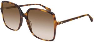 Gucci GG0544S-002-57 Occhiali, Havana/Brown Shaded, 57.0 Unisex-Adulto
