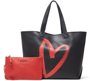 Desigual Bols_amasenti Namibia Rev, Borsa shoppering Donna, Nero, Taglia Unica
