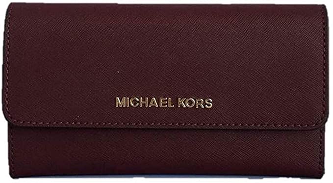 Michael Kors Jet Set - Portafoglio grande da viaggio, pieghevole in tre parti, da donna - viola - Large
