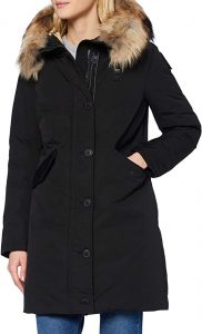 Blauer Impermeabile/Trench Lunghi Imbottito Piuma Parka Donna
