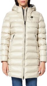 Blauer Impermeabile/Trench Lunghi Imbottito Ovatta Parka Donna
