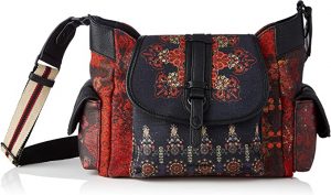 Desigual Fabric Shoulder Bag, Borsa a Tracolla. Donna, Nero, U
