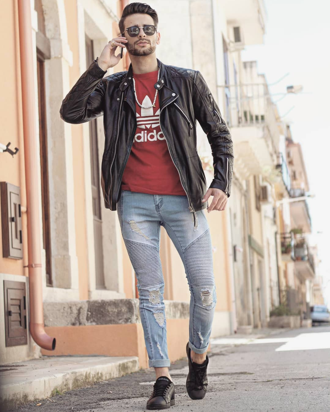 corrado firera, jeans uomo, modelli italiani, influencer italia, moda uomo