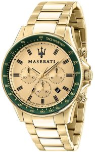 Maserati Orologio da uomo, Collezione Sfida, in Acciaio, PVD oro giallo, con cinturino in Acciaio inossidabile - R8873640005
