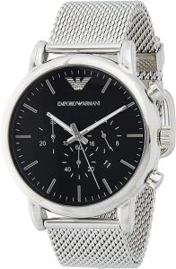 Emporio Armani Orologio Cronografo Quarzo Uomo con Cinturino in Mesh di Acciaio AR1808
