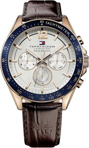 Orologio da uomo al quarzo Tommy Hilfiger 1791118, con visualizzazione multi-quadrante e cinturino in pelle
