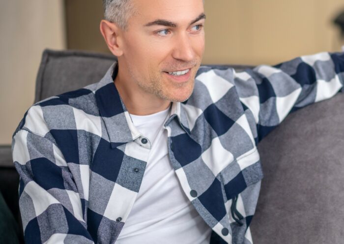 Man with grey hair